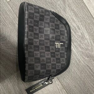 London Fog Black Checkered makeup bag